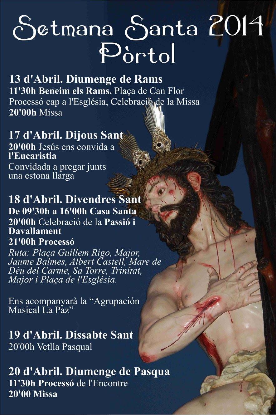 Cartel de Semana Santa en Portòl 2014